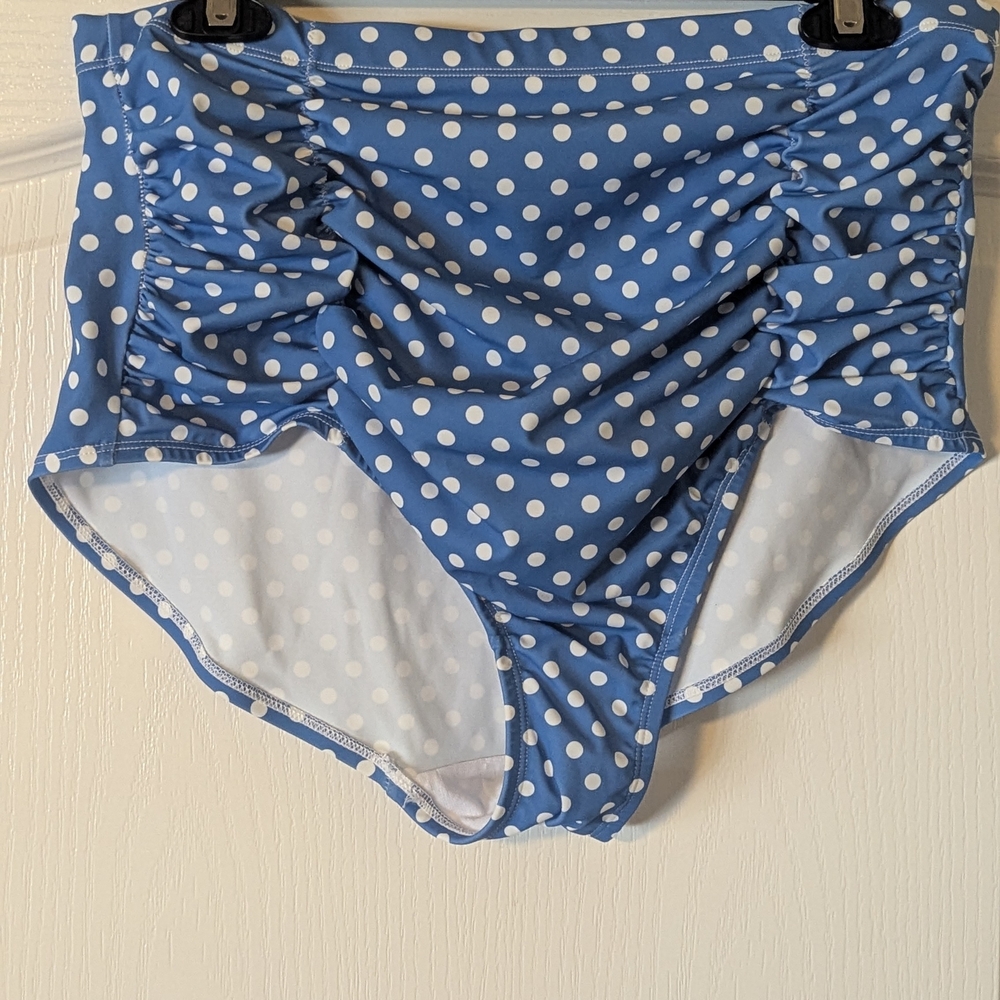 Ruby Ribbon Blue and White Swimwear
